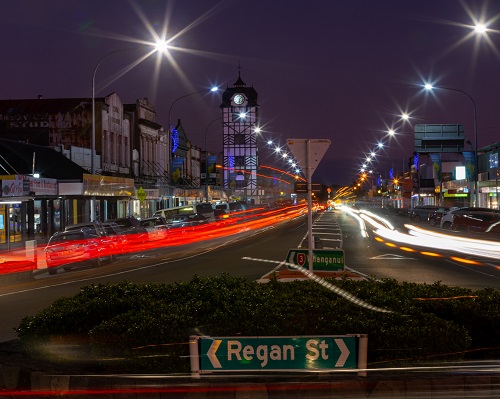 Broadway Stratford at night.
