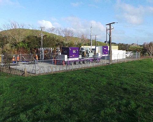 Mobile substation at Douglas Substation Taranaki.