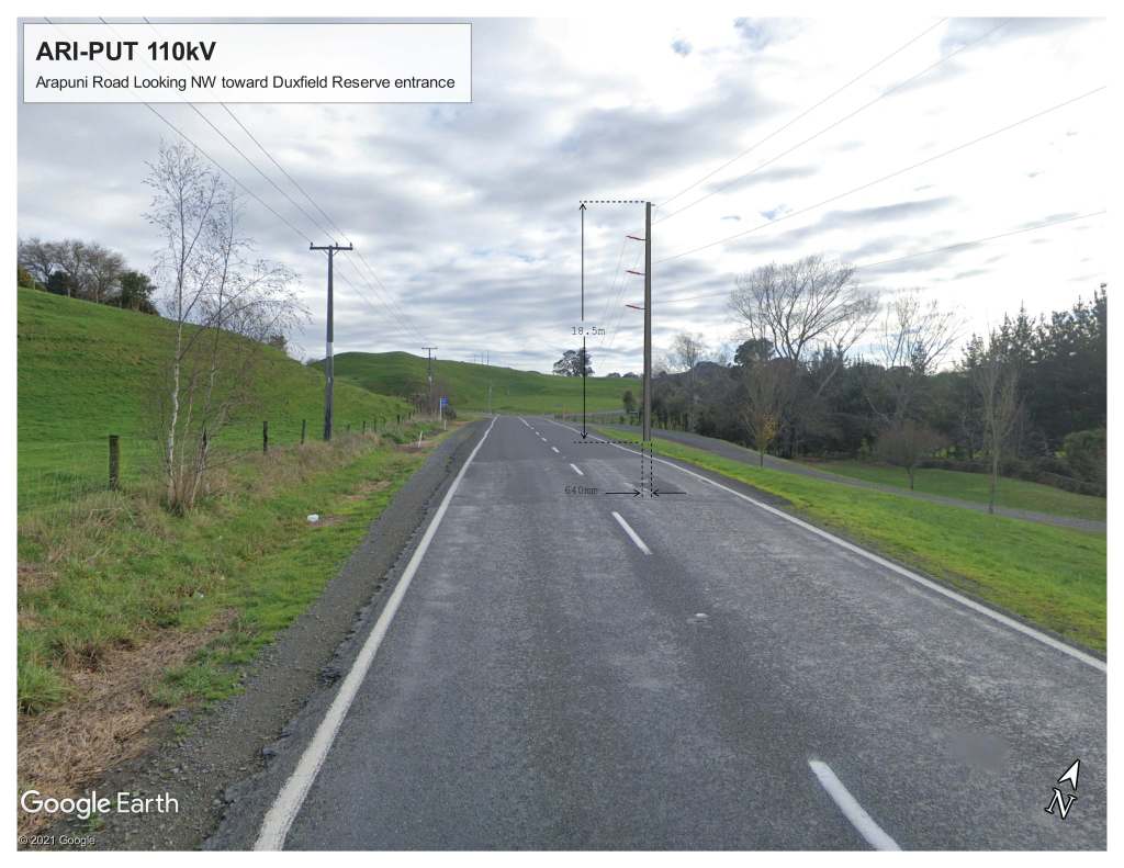 Artist's impression of overhead line