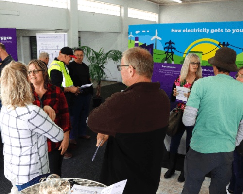 Customers at the Putāruru pop-up