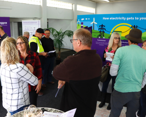Customers at the Putāruru pop-up