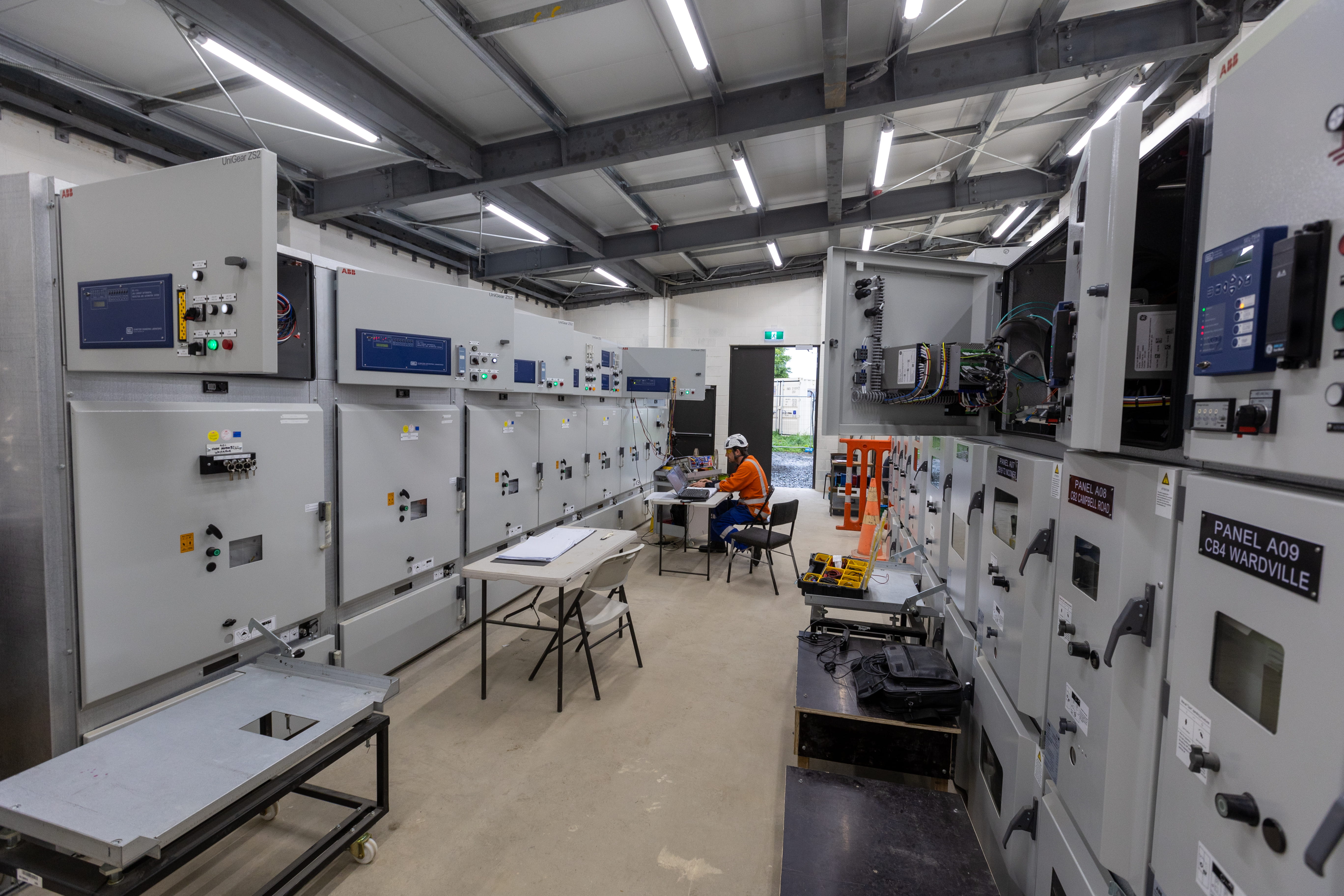 Switchboards inside Powerco's Walton Road substation.